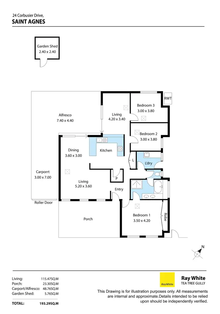 Floorplan of Homely house listing, 24 Corbusier Drive, St Agnes SA 5097
