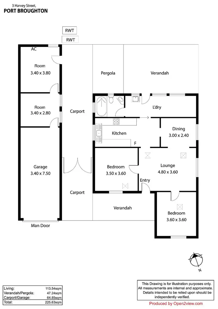 Floorplan of Homely house listing, 3 Harvey Street, Port Broughton SA 5522