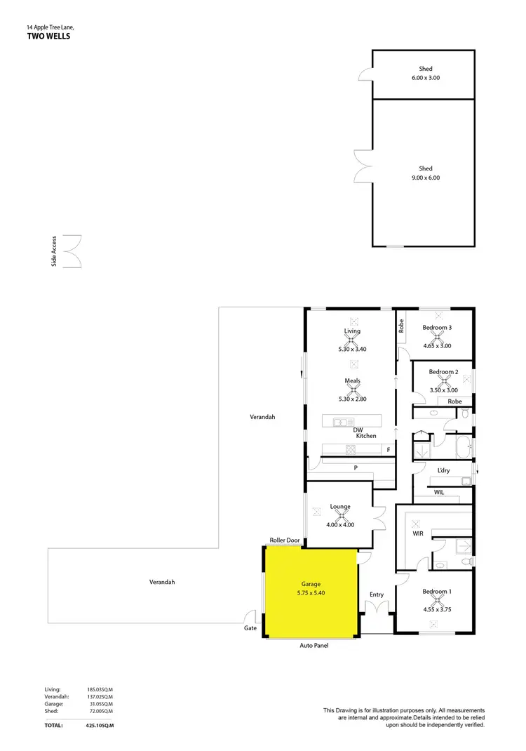 Floorplan of Homely house listing, 14 Apple Tree Lane, Two Wells SA 5501