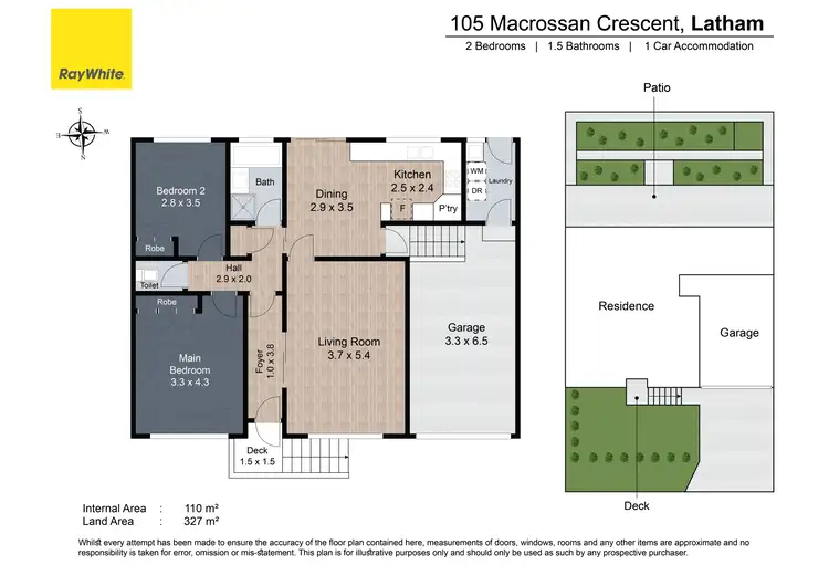 Floorplan of Homely house listing, 105 Macrossan Crescent, Latham ACT 2615