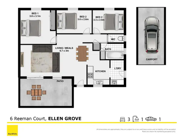 Floorplan of Homely house listing, 6 Reeman Court, Ellen Grove QLD 4078