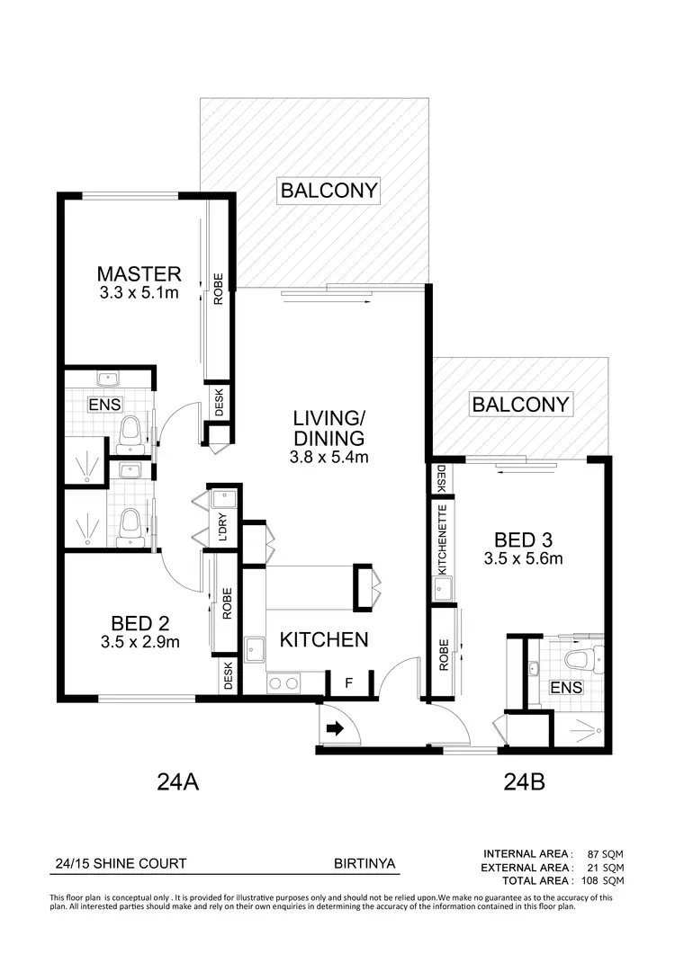 Floorplan of Homely unit listing, 24a&b/15 Shine Court, Birtinya QLD 4575