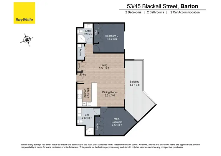 Floorplan of Homely apartment listing, 53/45 Blackall Street, Barton ACT 2600