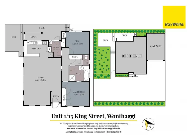 Floorplan of Homely unit listing, 1/13 King Street, Wonthaggi VIC 3995