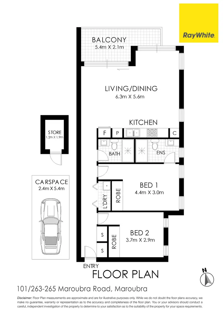 Floorplan of Homely apartment listing, 101/263-265 Maroubra Road, Maroubra NSW 2035