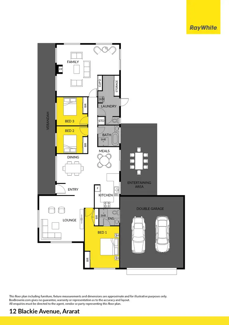 Floorplan of Homely house listing, 12 Blackie Avenue, Ararat VIC 3377