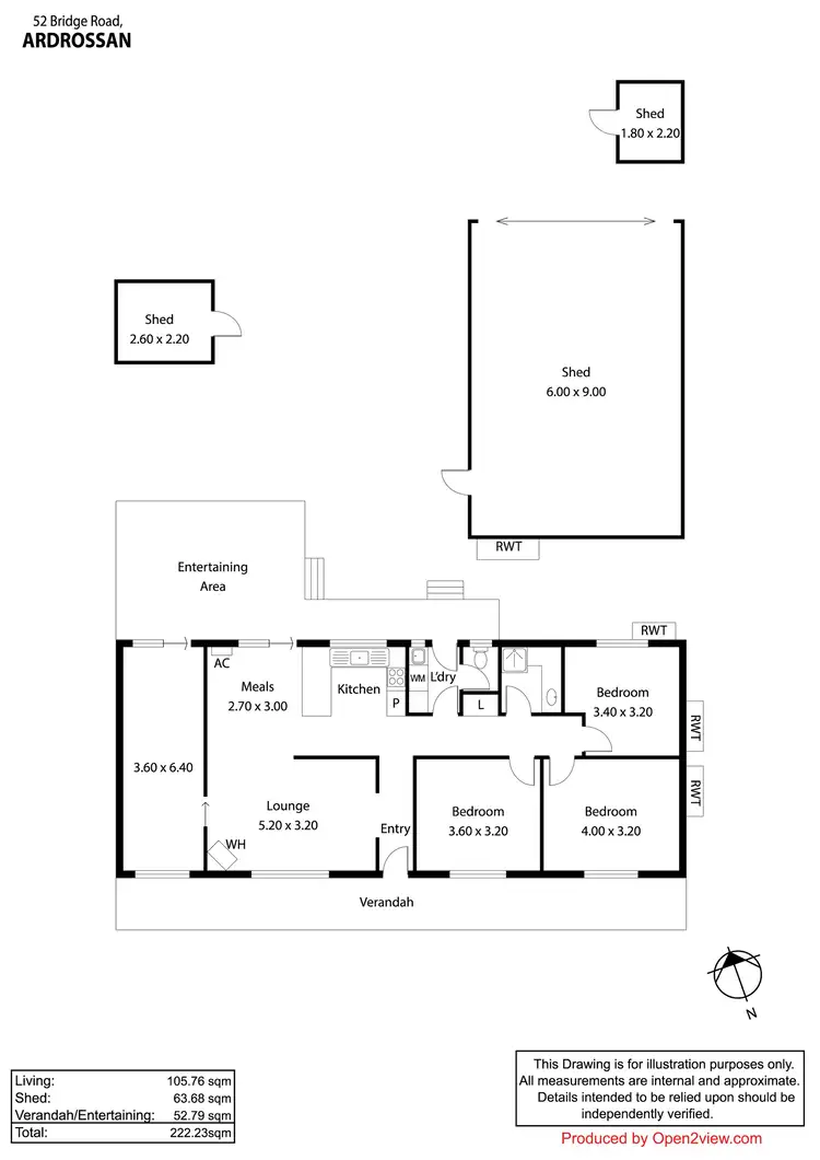 Floorplan of Homely house listing, 52 Bridge Road, Ardrossan SA 5571