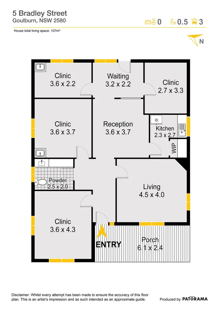 Floorplan of Homely house listing, 5 Bradley Street, Goulburn NSW 2580