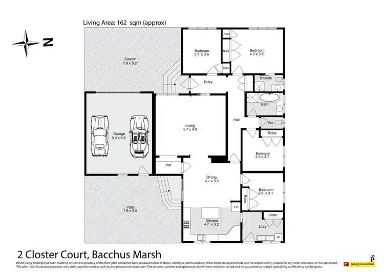 Floorplan of Homely house listing, 2 Closter Court, Bacchus Marsh VIC 3340