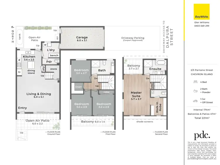 Floorplan of Homely townhouse listing, 2/3 Parneno Street, Chevron Island QLD 4217
