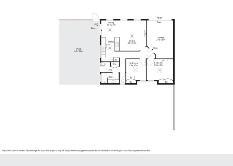 Floorplan of Homely unit listing, 1/2 Robert Street, Broome WA 6725