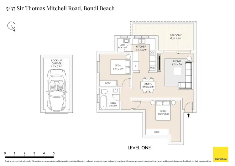 Floorplan of Homely apartment listing, 5/37-39 Sir Thomas Mitchell Road, Bondi Beach NSW 2026