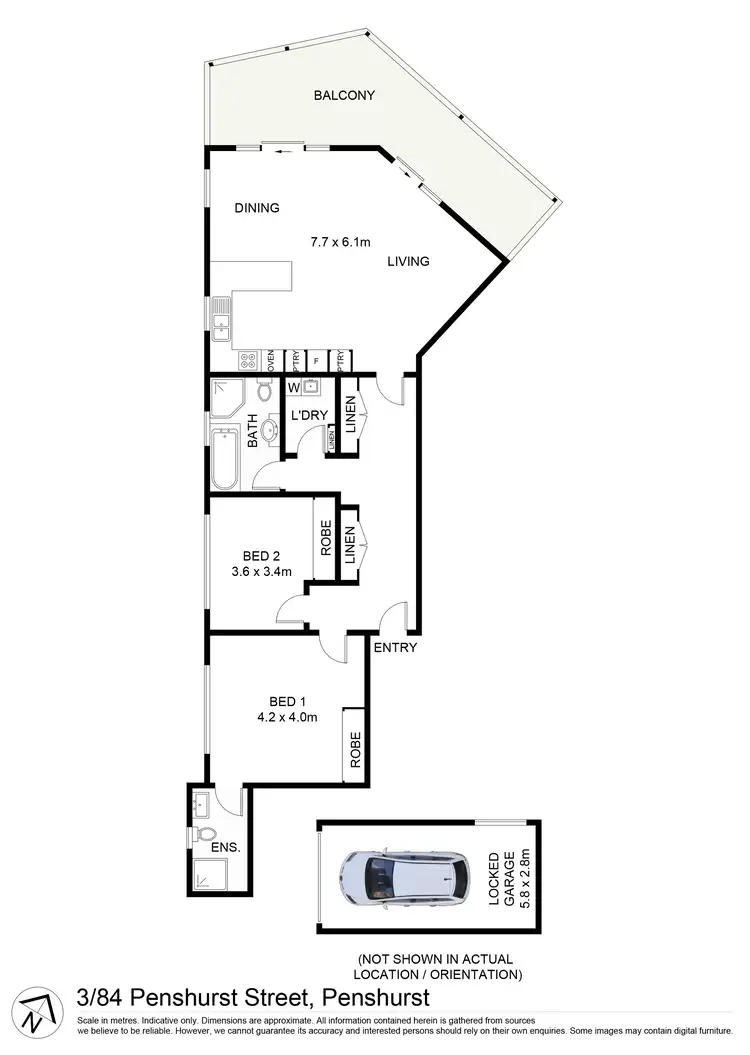 Floorplan of Homely apartment listing, 3/84 Penshurst Street, Penshurst NSW 2222