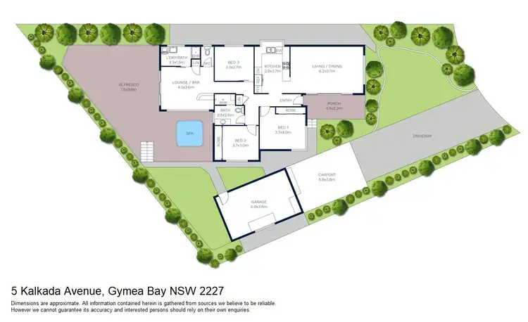 Floorplan of Homely house listing, 5 Kalkada Avenue, Gymea Bay NSW 2227