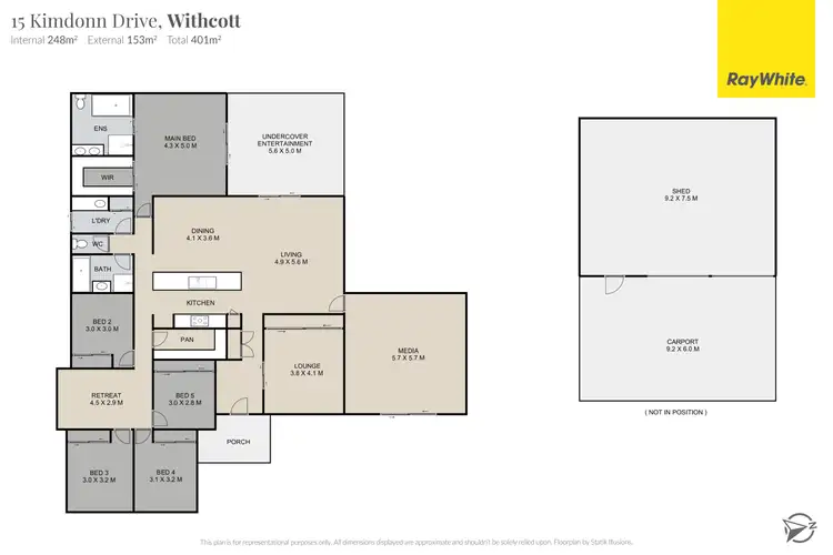 Floorplan of Homely rural property listing, 15 Kimdonn Drive, Withcott QLD 4352