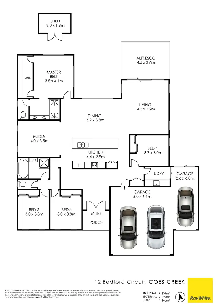 Floorplan of Homely house listing, 12 Bedford Circuit, Coes Creek QLD 4560