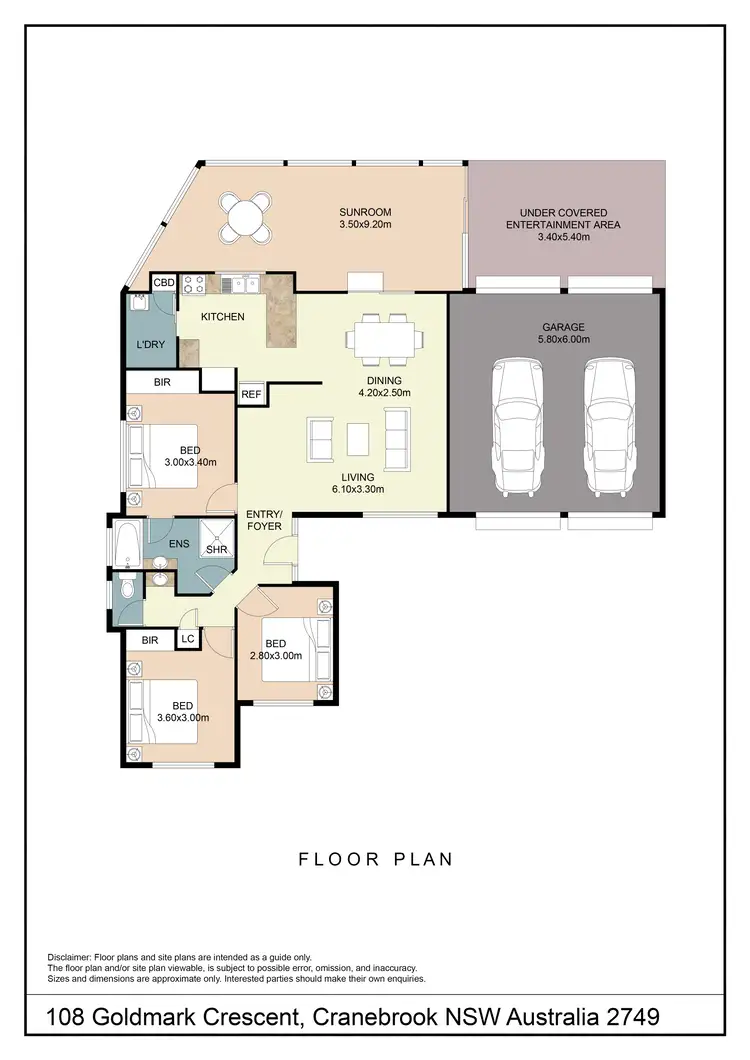 Floorplan of Homely house listing, 108 Goldmark Crescent, Cranebrook NSW 2749
