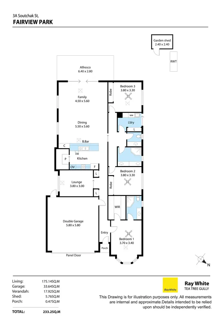 Floorplan of Homely house listing, 3A Soutchak Street, Fairview Park SA 5126