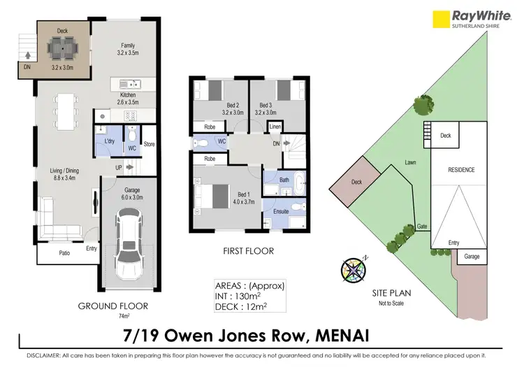 Floorplan of Homely townhouse listing, 7/19 Owen Jones Row, Menai NSW 2234