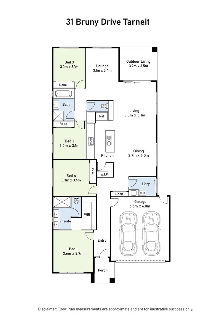 Floorplan of Homely house listing, 31 Bruny Drive, Tarneit VIC 3029