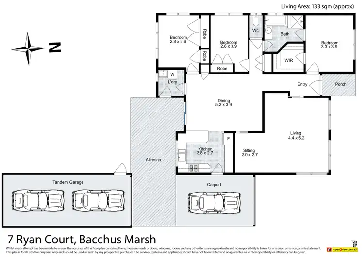 Floorplan of Homely house listing, 7 Ryan Court, Bacchus Marsh VIC 3340