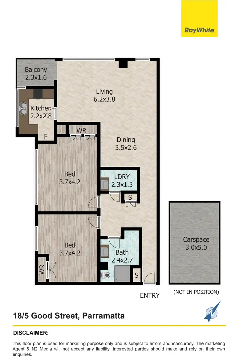 Floorplan of Homely apartment listing, 18/5 Good Street, Parramatta NSW 2150