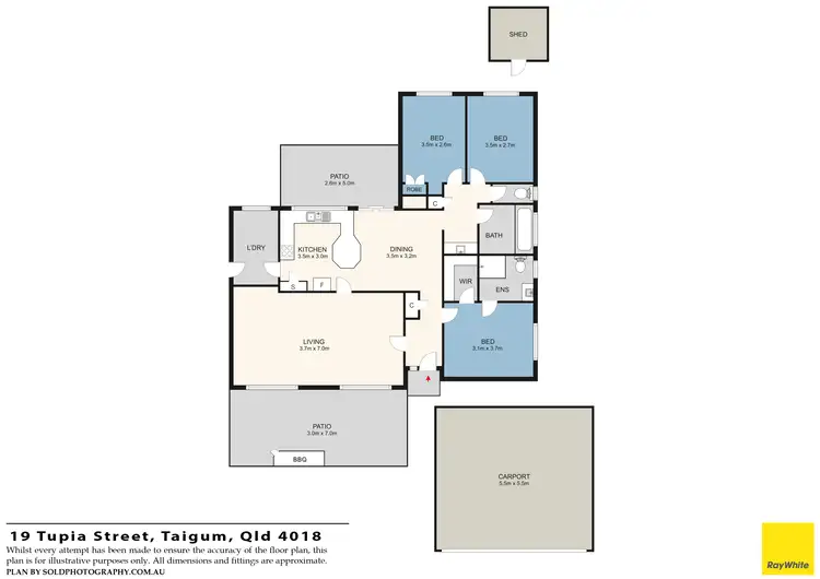 Floorplan of Homely house listing, 19 Tupia Street, Taigum QLD 4018