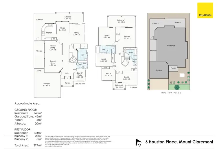 Floorplan of Homely house listing, 6 Houston Place, Mount Claremont WA 6010