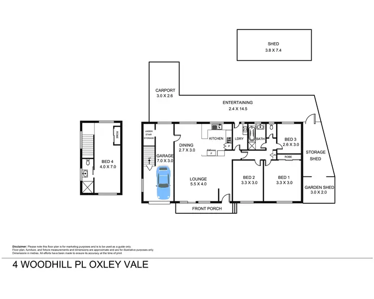 Floorplan of Homely house listing, 4 Woodhill Place, Tamworth NSW 2340