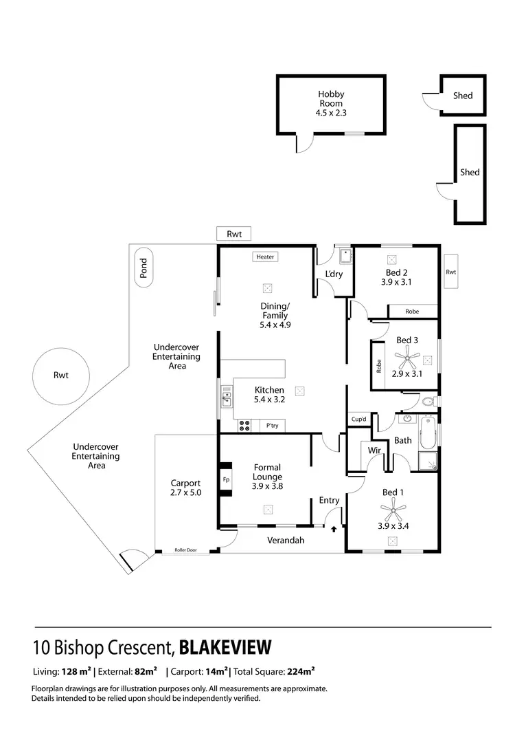Floorplan of Homely house listing, 10 Bishop Crescent, Blakeview SA 5114