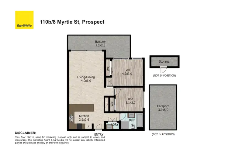 Floorplan of Homely apartment listing, 110/8B Myrtle Street, Prospect NSW 2148