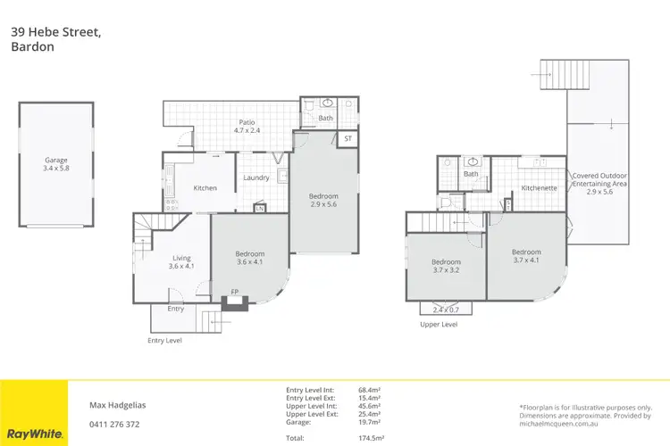 Floorplan of Homely house listing, 39 Hebe Street, Bardon QLD 4065