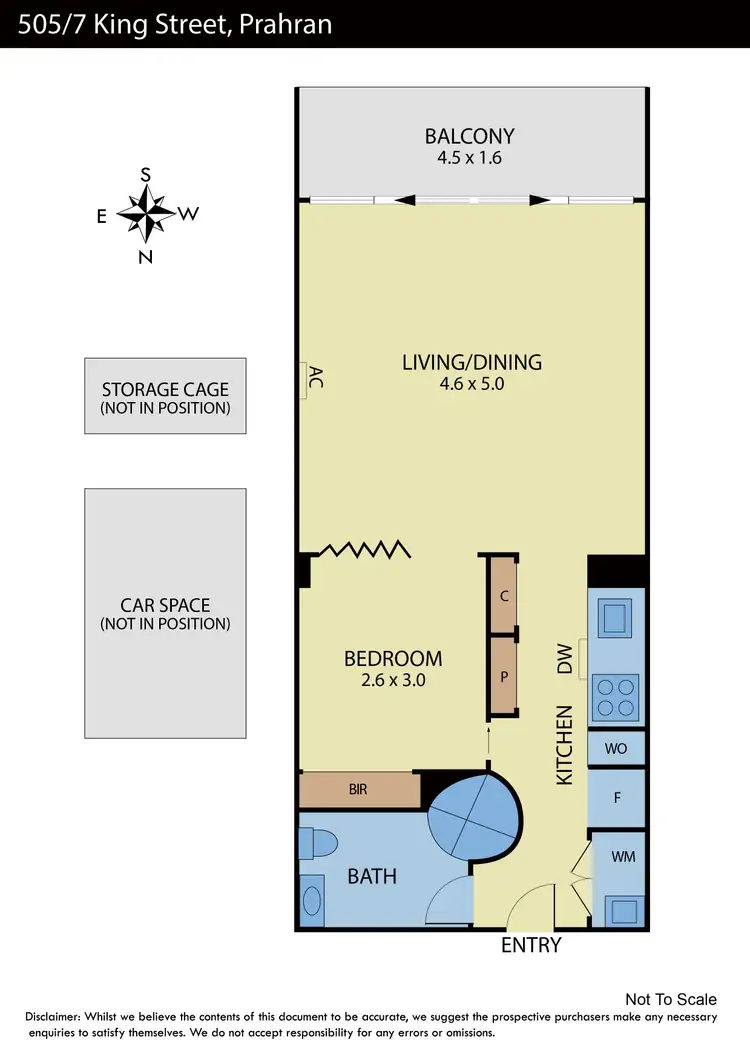 Floorplan of Homely apartment listing, 505/7 King Street, Prahran VIC 3181