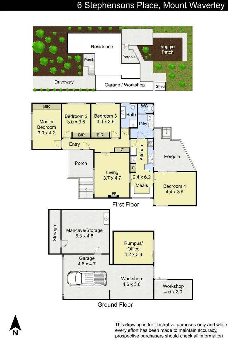 Floorplan of Homely house listing, 6 Stephensons Place, Mount Waverley VIC 3149