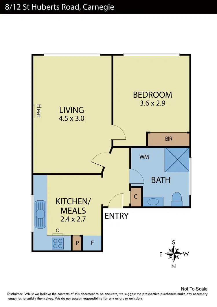 Floorplan of Homely apartment listing, 8/12 St Huberts Road, Carnegie VIC 3163