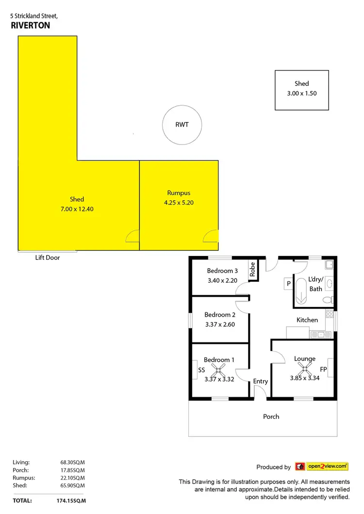 Floorplan of Homely house listing, 5 Strickland Street, Riverton SA 5412