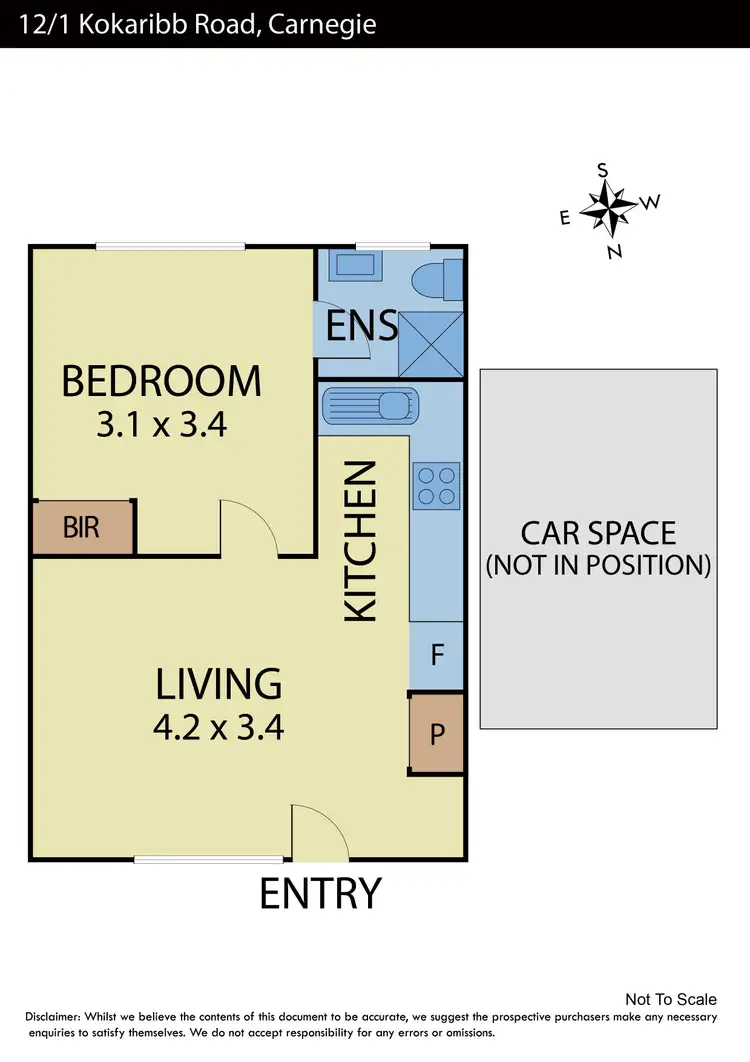 Floorplan of Homely apartment listing, 12/1 Kokaribb Road, Carnegie VIC 3163