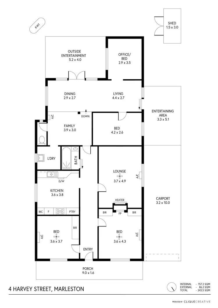 Floorplan of Homely house listing, 4 Harvey Street, Marleston SA 5033