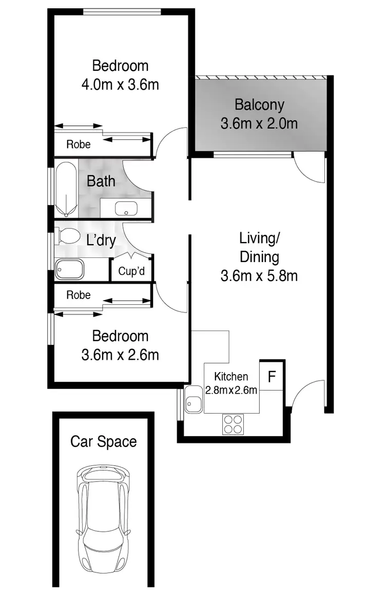 Floorplan of Homely unit listing, 8/48 Washington Street, Bexley NSW 2207