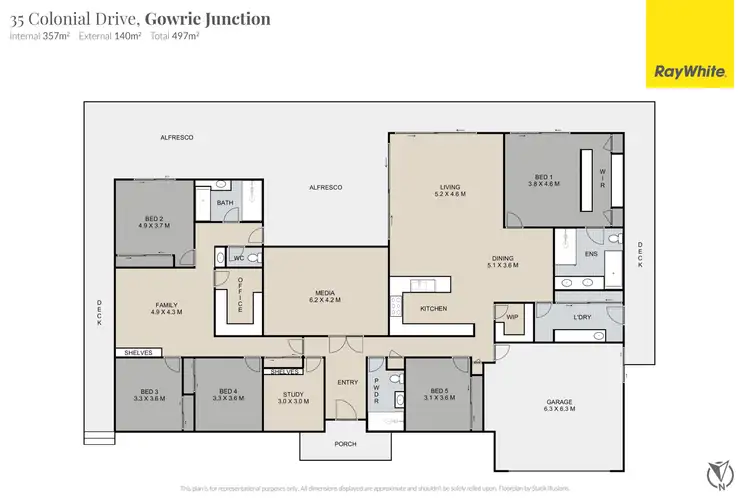 Floorplan of Homely house listing, 35 Colonial Drive, Gowrie Junction QLD 4352