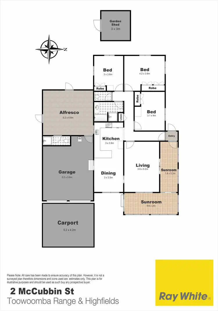 Floorplan of Homely house listing, 2 McCubbin Street, Wilsonton QLD 4350