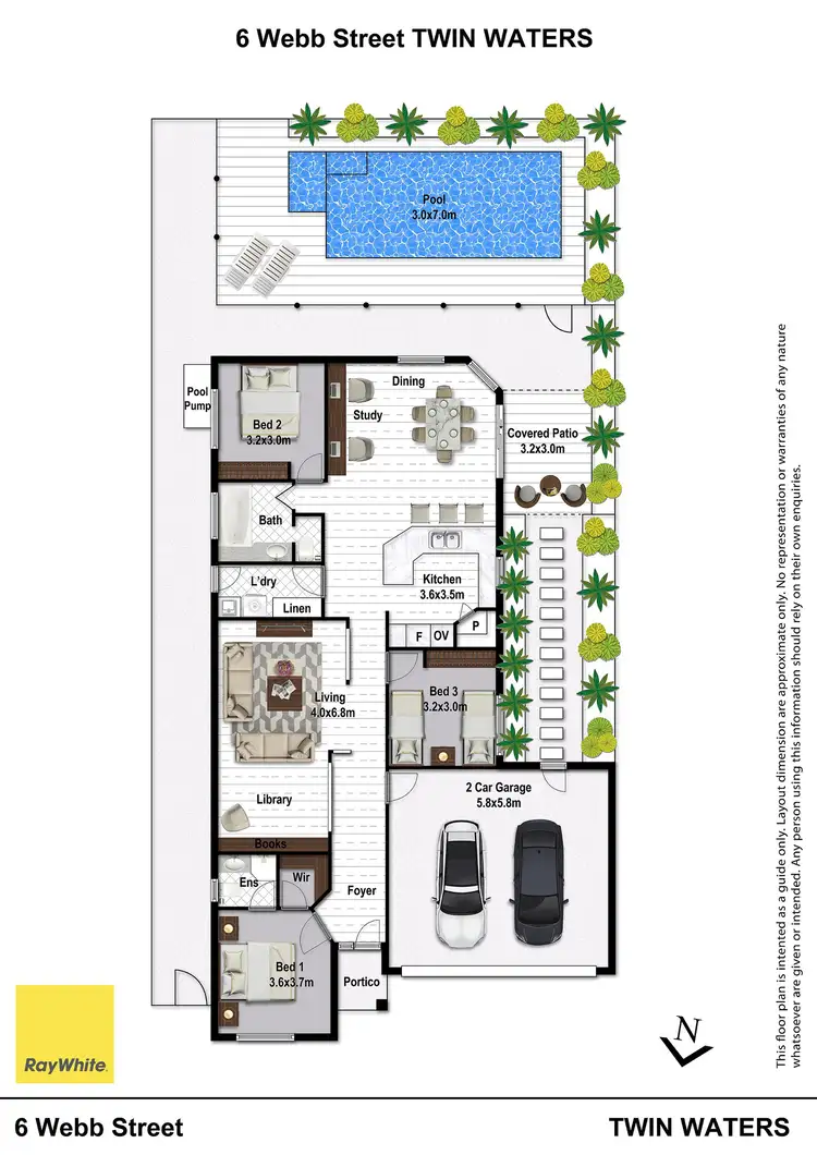 Floorplan of Homely house listing, 6 Webb Street, Twin Waters QLD 4564
