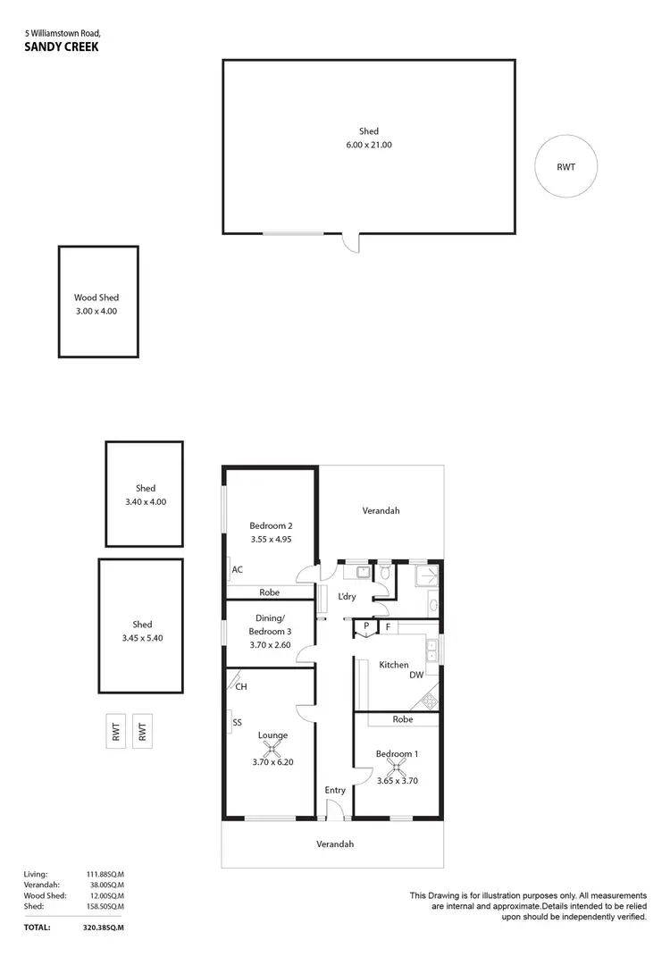 Floorplan of Homely house listing, 5 Williamstown Road, Sandy Creek SA 5350