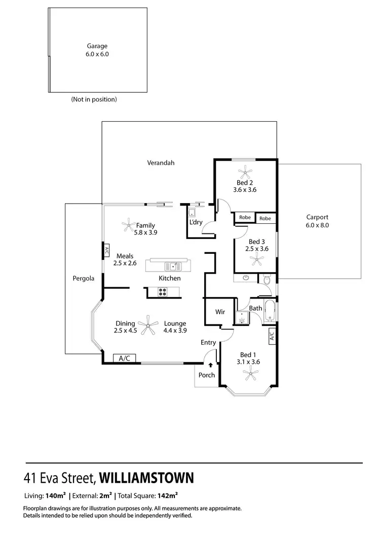 Floorplan of Homely house listing, 41 Eva Street, Williamstown SA 5351