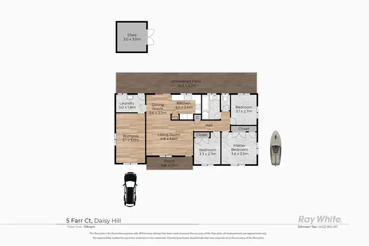 Floorplan of Homely house listing, 5 Farr Court, Daisy Hill QLD 4127