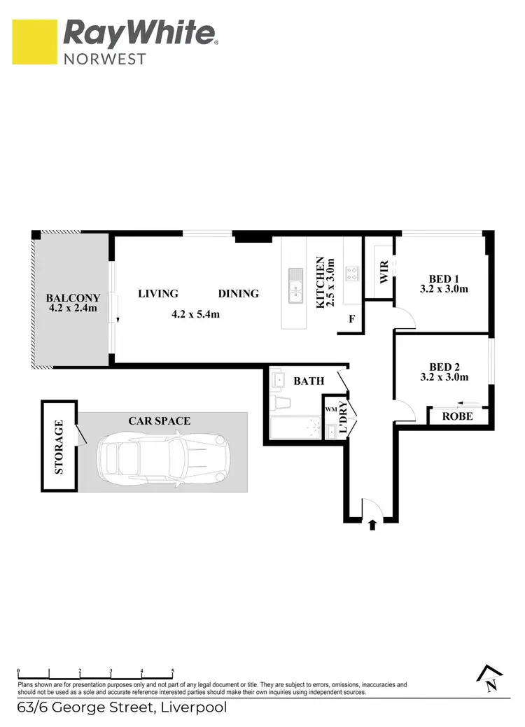 Floorplan of Homely apartment listing, 63/6-8 George Street, Warwick Farm NSW 2170