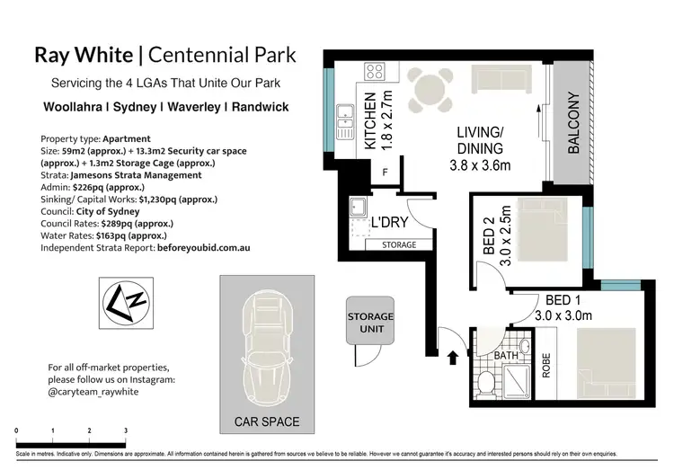 Floorplan of Homely apartment listing, 25/77-83 Cook Road, Centennial Park NSW 2021