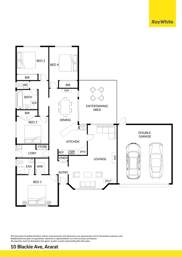 Floorplan of Homely house listing, 10 Blackie Avenue, Ararat VIC 3377