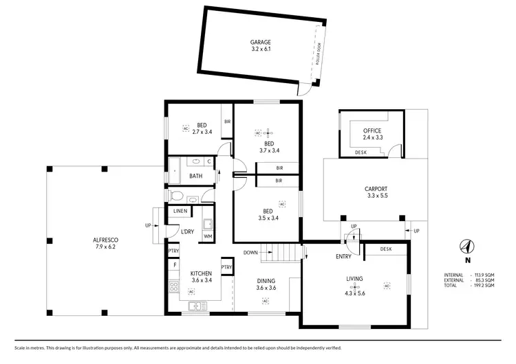Floorplan of Homely house listing, 71 Caledonia Avenue, Woodside SA 5244
