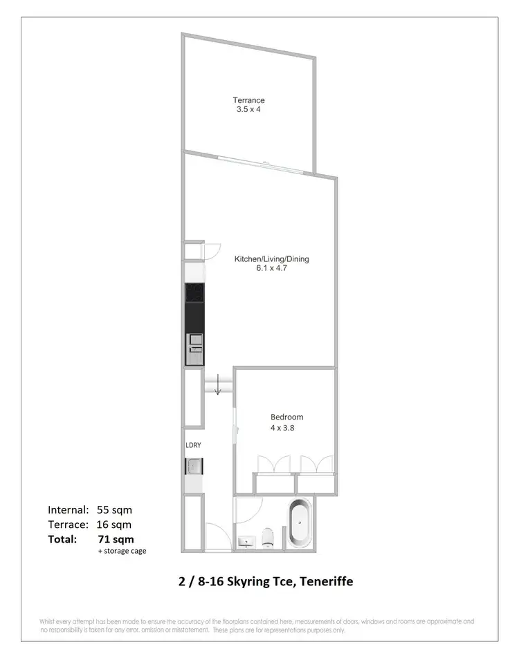 Floorplan of Homely apartment listing, 2/8-16 Skyring Terrace, Teneriffe QLD 4005